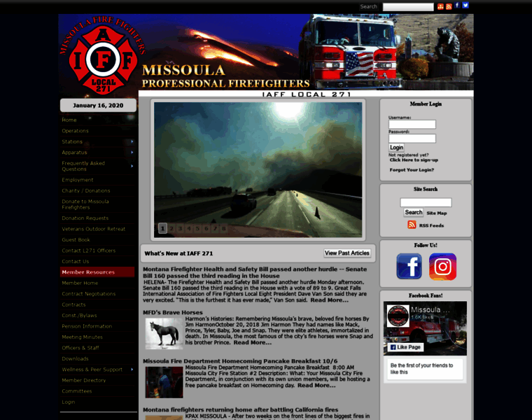 Missoulafirefighters.org thumbnail
