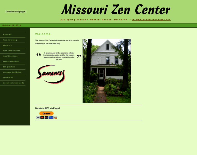 Missourizencenter.org thumbnail