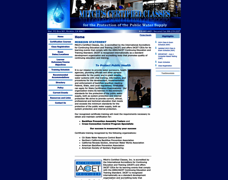 Mitchscertifiedclasses.com thumbnail