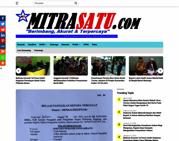 Mitrasatu.com thumbnail