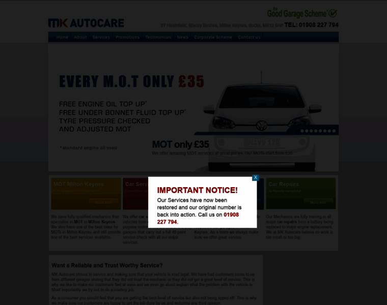 Mkautocare.co.uk thumbnail