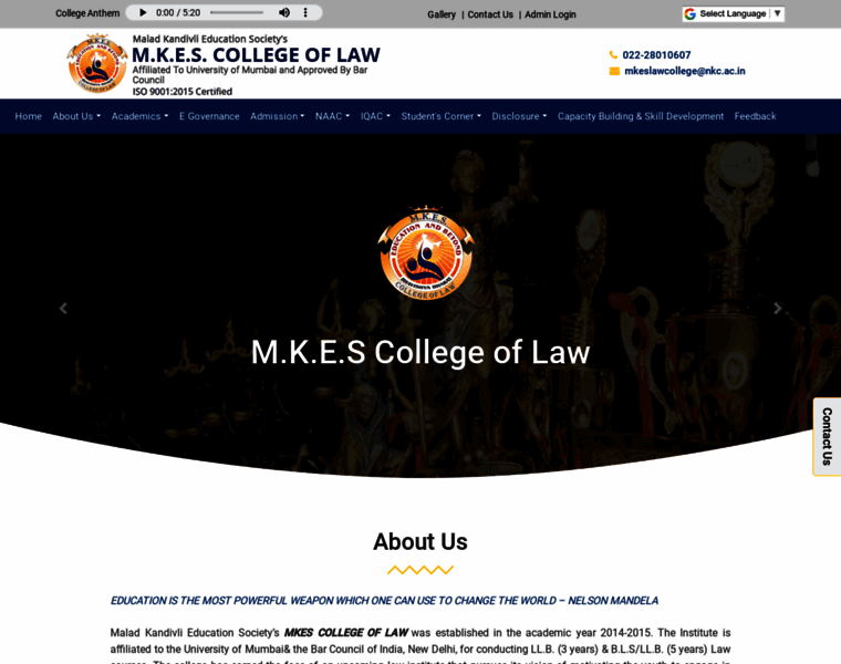 Mkescollegeoflaw.ac.in thumbnail