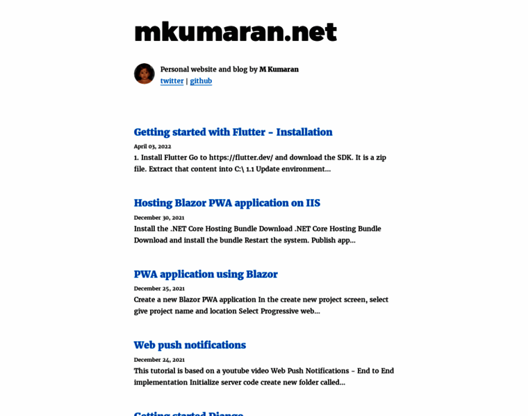 Mkumaran.net thumbnail