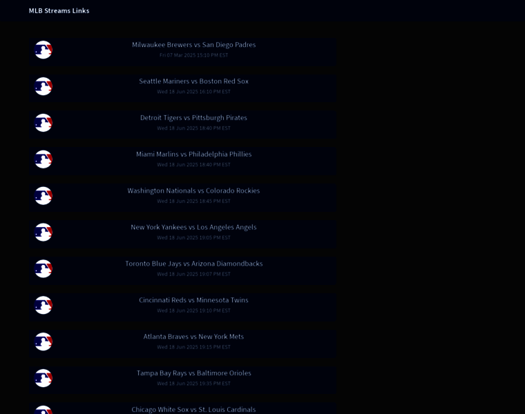 Mlbstreamlinks.live thumbnail Mlbstreamlinks.live thumbnail