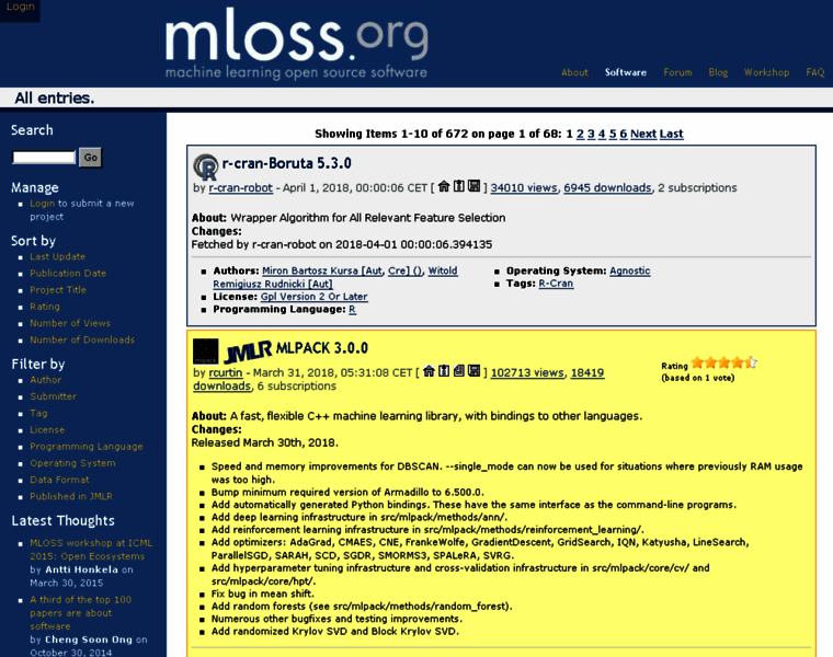 Mloss.org thumbnail