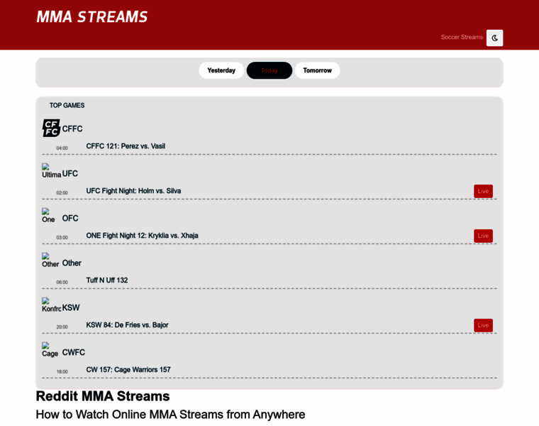 Mma-streams.live thumbnail