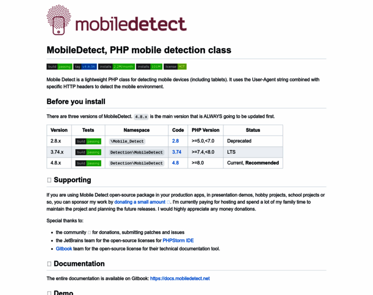 Mobiledetect.net thumbnail