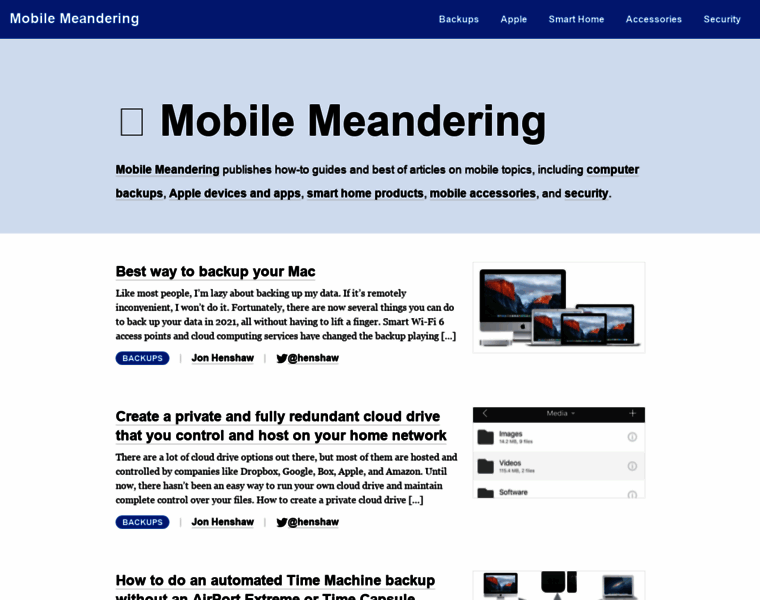 Mobilemeandering.com thumbnail