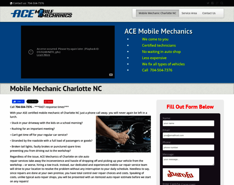 Mobilemechaniccharlottenc.com thumbnail