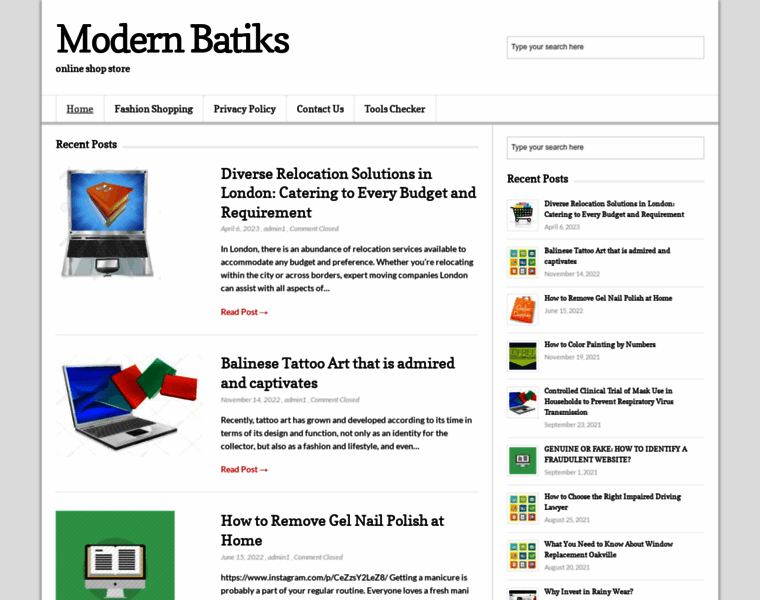 Modernbatiks.com thumbnail