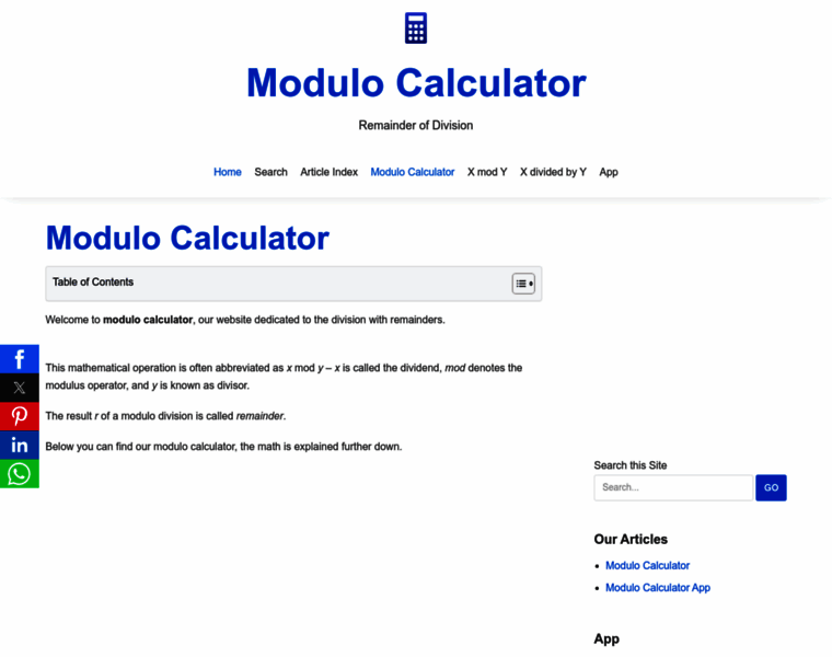Modulocalculator.com thumbnail