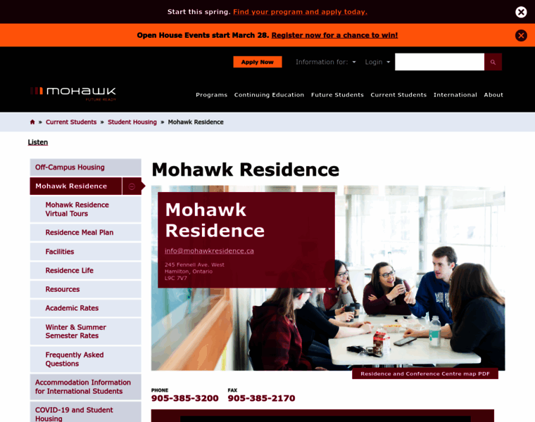 Mohawkresidence.ca thumbnail