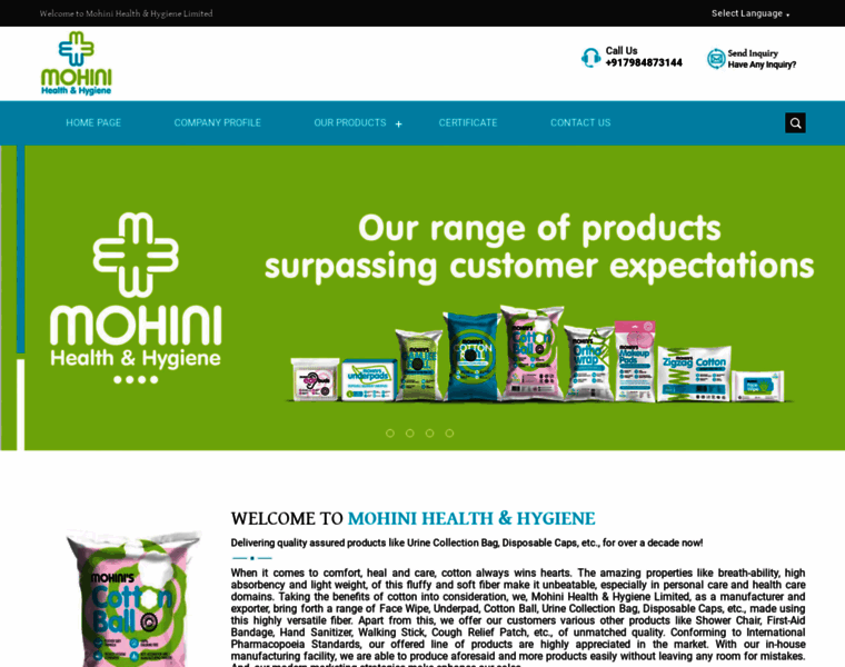 Mohinihealthandhygiene.in thumbnail