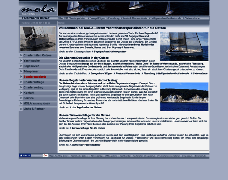 Mola-yachtcharter-ostsee.de thumbnail