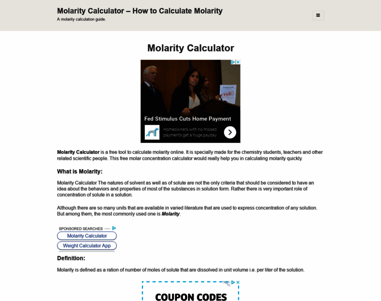 Molaritycalculator.com thumbnail