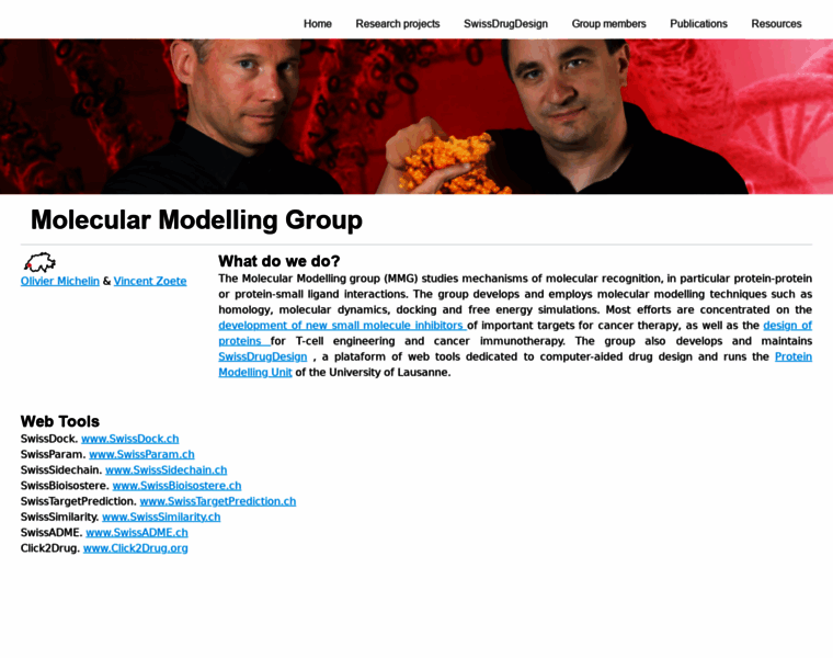 molecular-modelling.ch at WI. Molecular Modelling Group