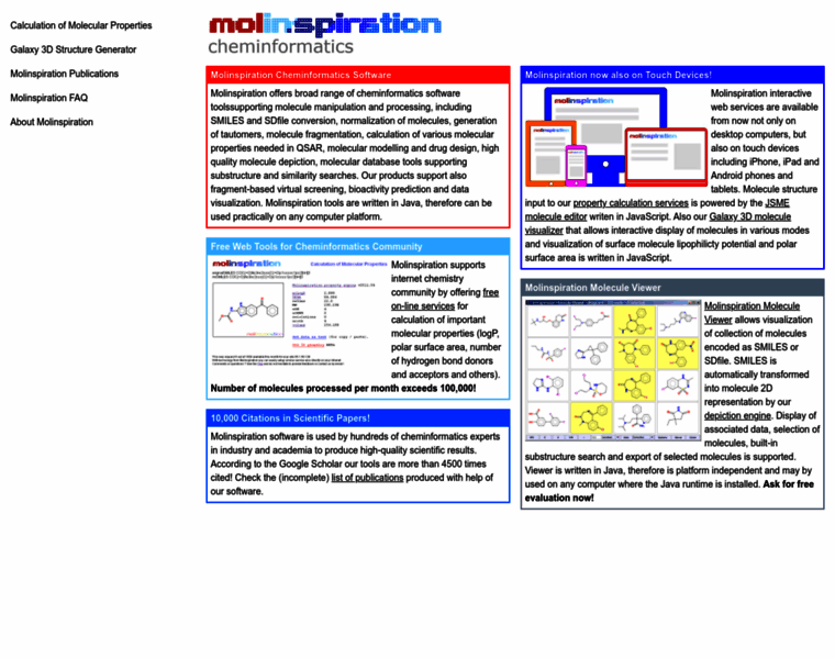 Molinspiration.com thumbnail Molinspiration.com thumbnail