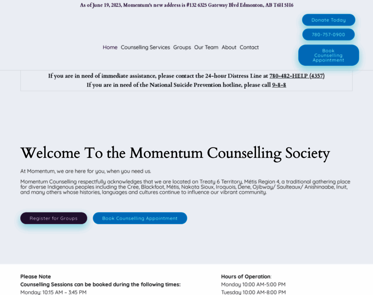 Momentumcounselling.org thumbnail