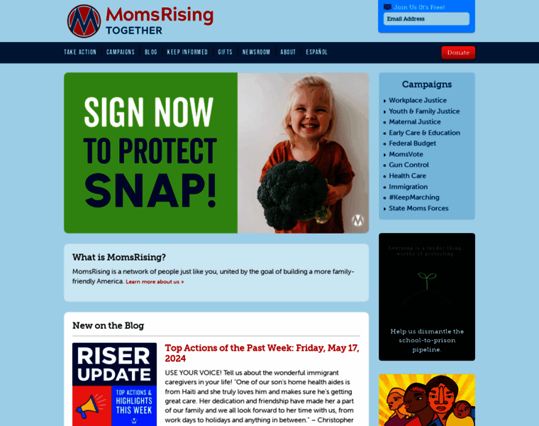 Momsrising.org thumbnail