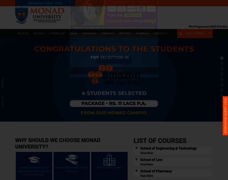 Monad.edu.in thumbnail