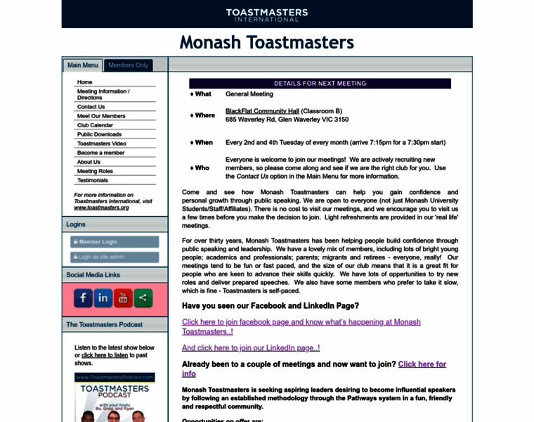 Monashtoastmasters.org thumbnail