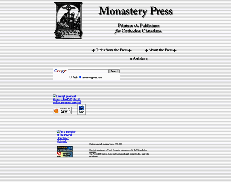 Monasterypress.com thumbnail