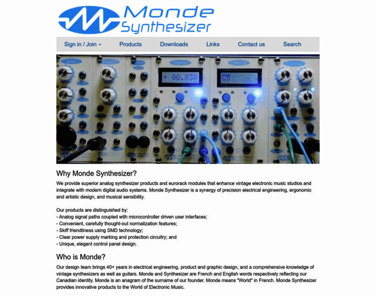 Mondesynthesizer.com thumbnail