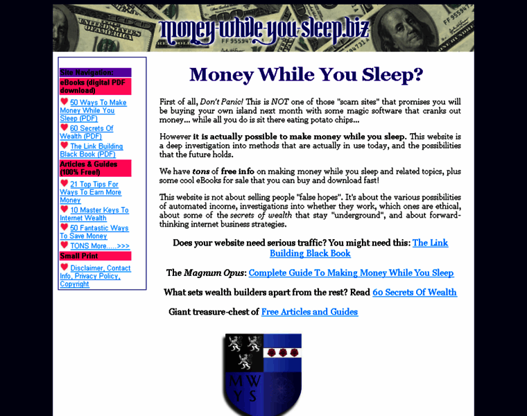 Money-while-you-sleep.biz thumbnail