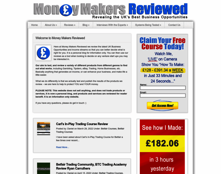 Moneymakersreviewed.co.uk thumbnail