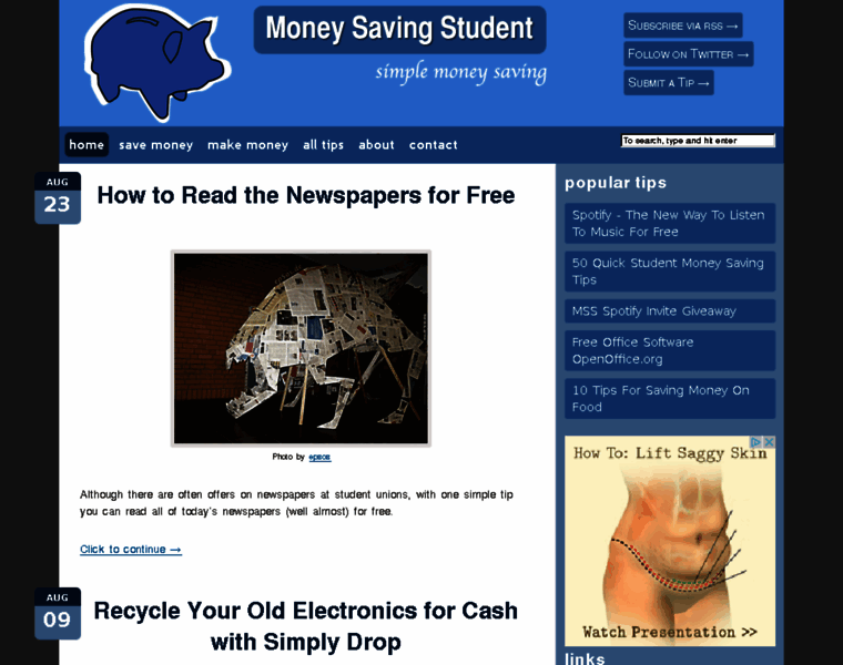 Moneysavingstudent.com thumbnail