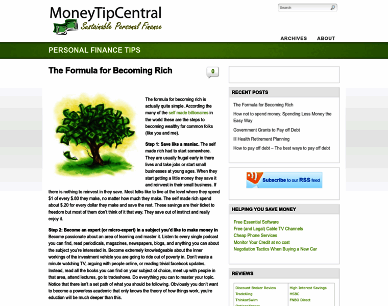Moneytipcentral.com thumbnail