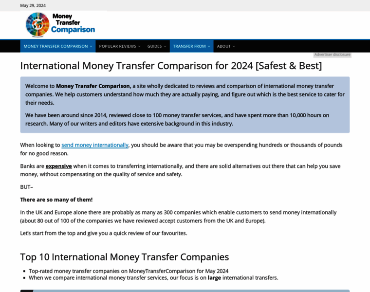 Moneytransfercomparison.com thumbnail