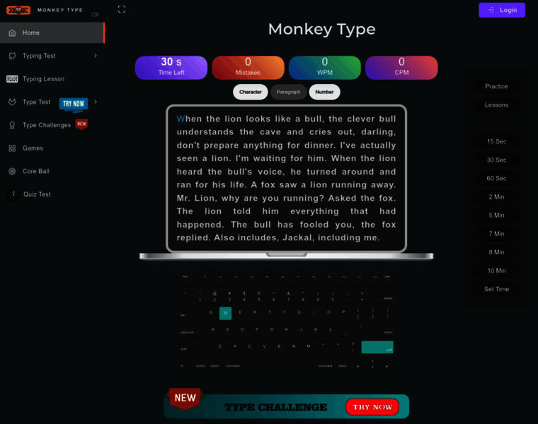 Monkey-type.org thumbnail