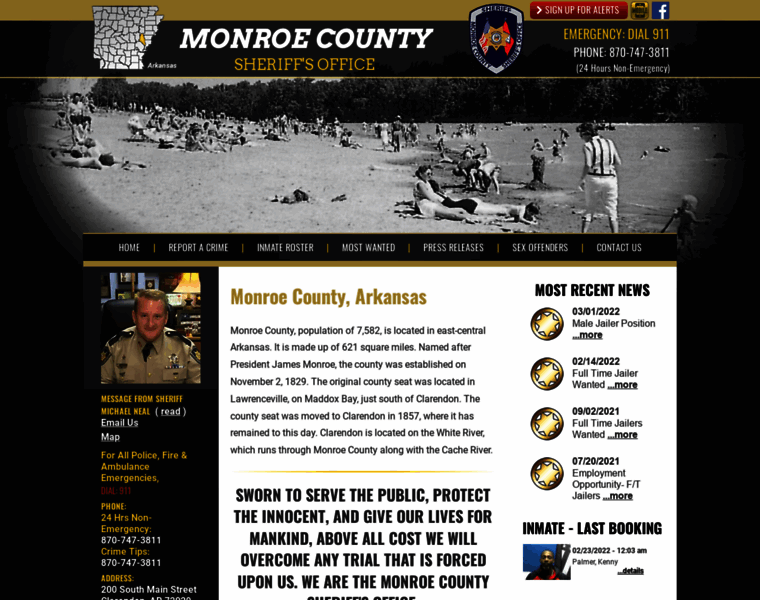 Monroecountysheriffar.com thumbnail