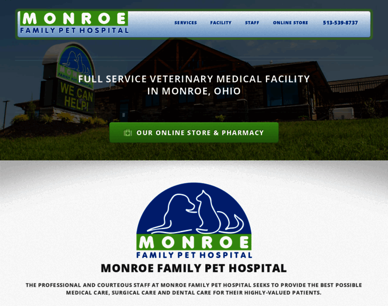 Monroefamilypethospital.com thumbnail