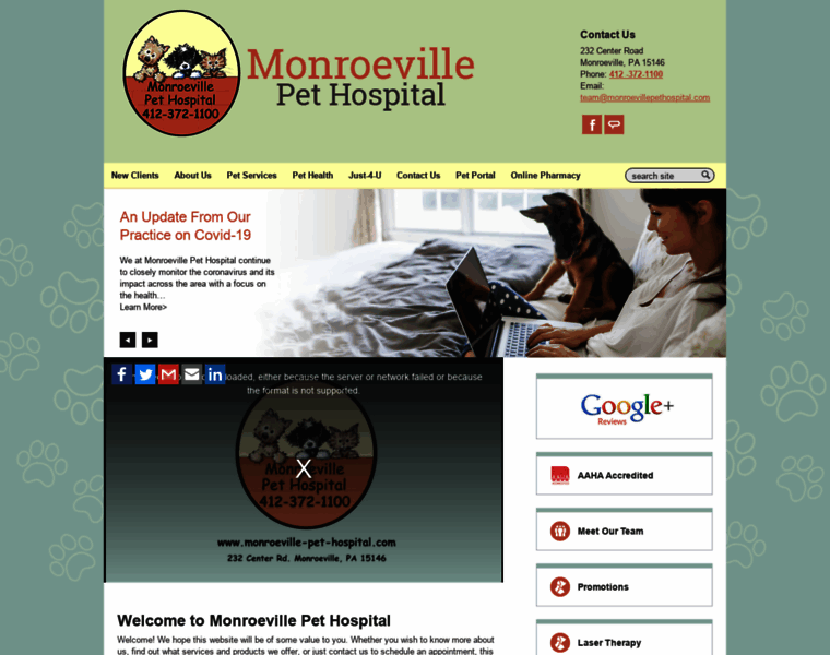 Monroeville-pet-hospital.com thumbnail