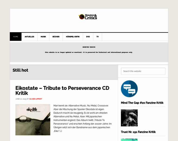 Monstersandcritics.de thumbnail Monstersandcritics.de thumbnail