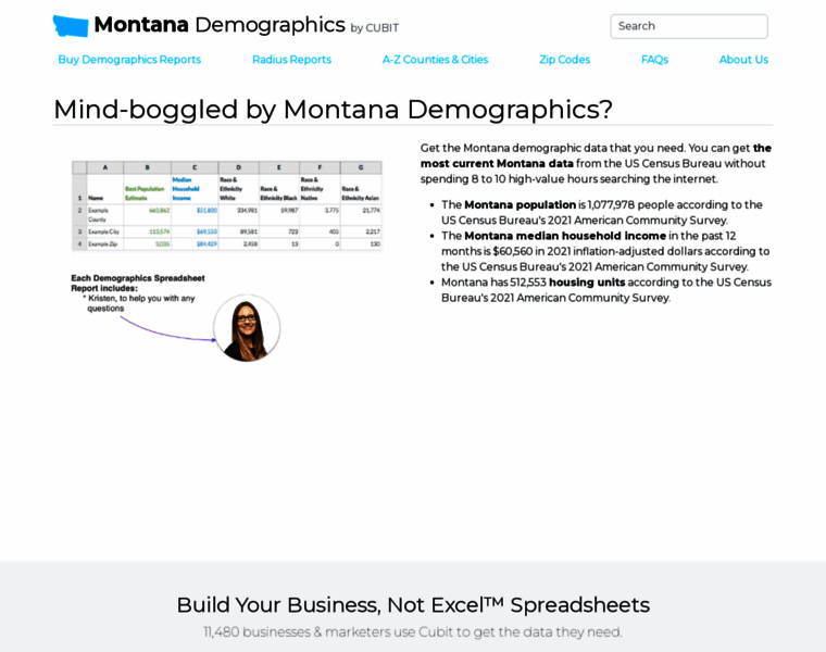Montana-demographics.com thumbnail