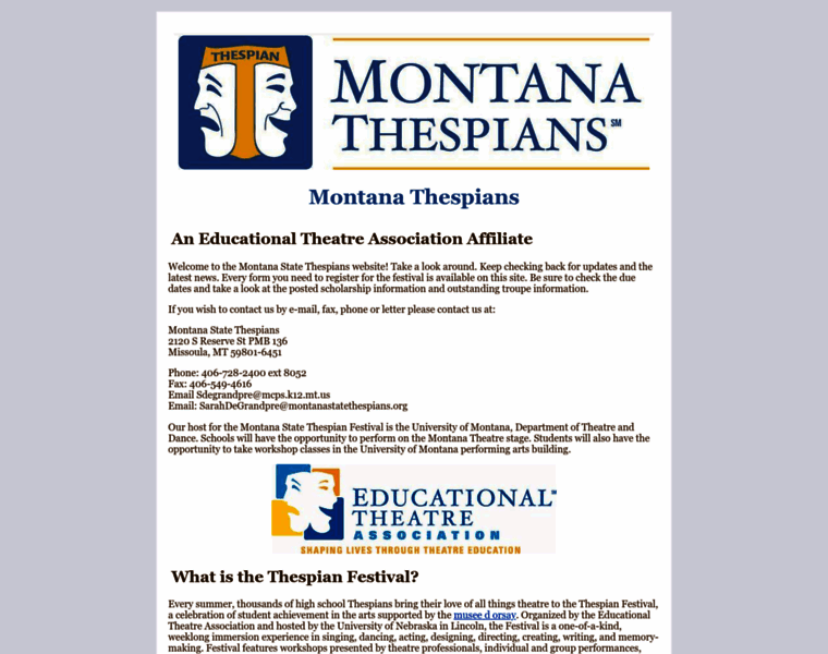 Montanastatethespians.org thumbnail