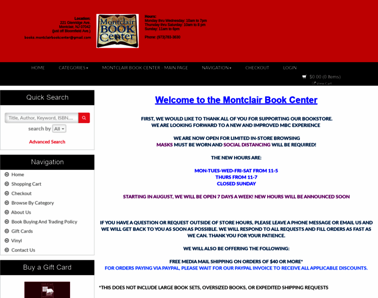 Montclairbookcenter.com thumbnail
