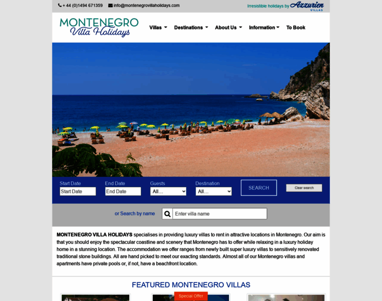 Montenegrovillaholidays.com thumbnail