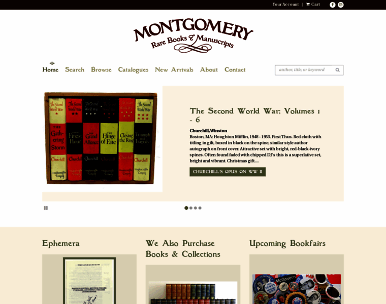 Montgomeryrarebooks.com thumbnail