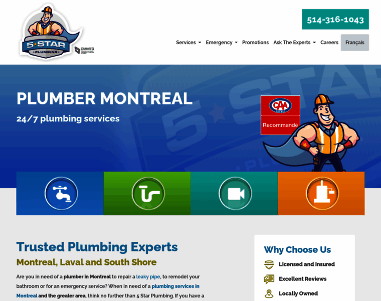 Montreal5starplumbing.com thumbnail