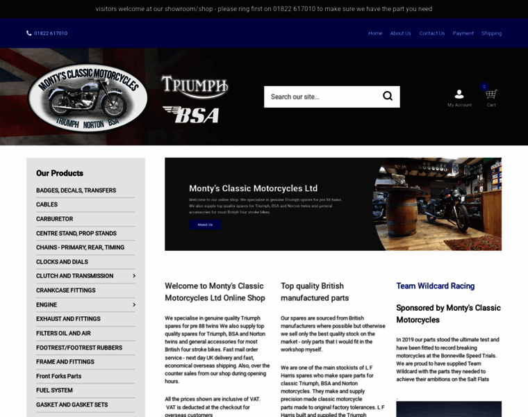 Montysclassicmotorcyclesshop.co.uk thumbnail