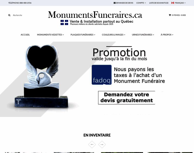 Monumentsfuneraires.ca thumbnail