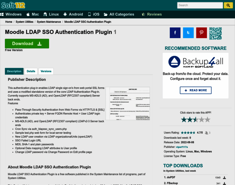 Moodle-ldap-sso-authentication-plugin.soft112.com thumbnail