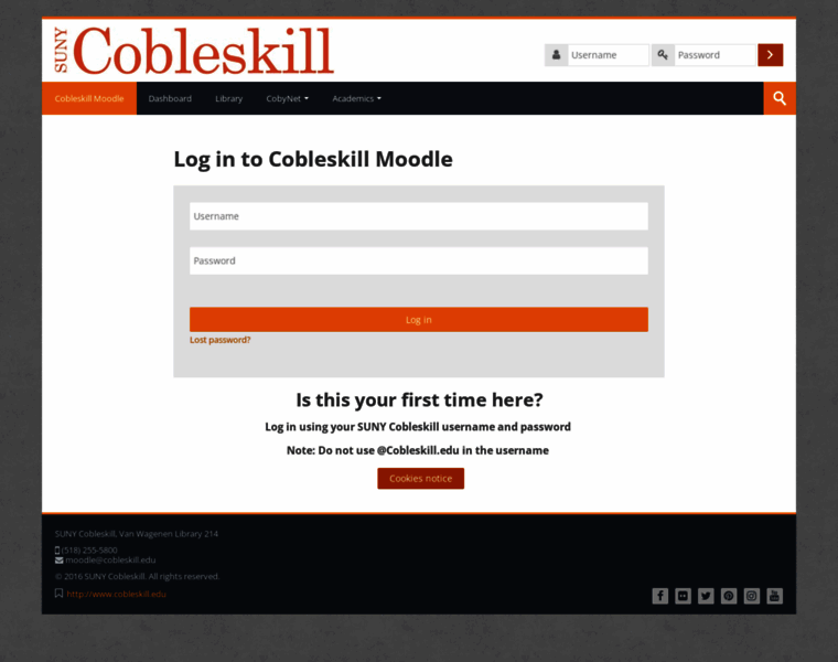 Moodle.cobleskill.edu thumbnail