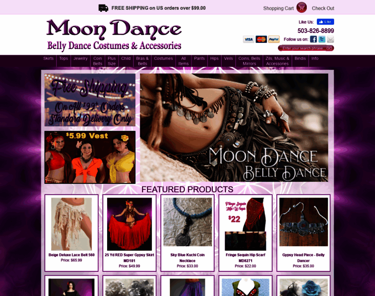 Moondancebellydance.com thumbnail