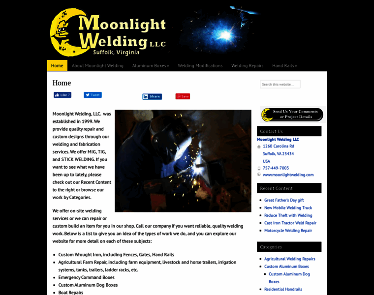 Moonlightwelding.com thumbnail