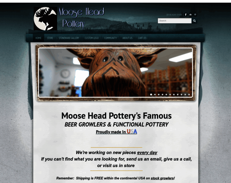 Mooseheadpottery.com thumbnail